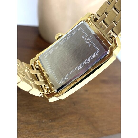 Bulova Women\'s Watch 97L186 Sutton Quartz White Dial Gold Stainless Steel Tank main image 6
